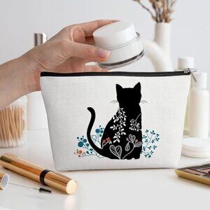 NEW-Cute Cosmetic Bag Cat Gifts for Women, Cats Lover Gift